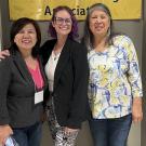 Pictured left to right: Professor Xiaoling Shu, Jennifer Krebsbach, and Alicia Gonzales (awards coordinator and past president of the CSA)